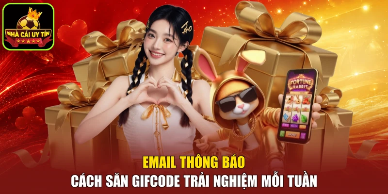 Email thông báo cách săn gifcode trải nghiệm mỗi tuần