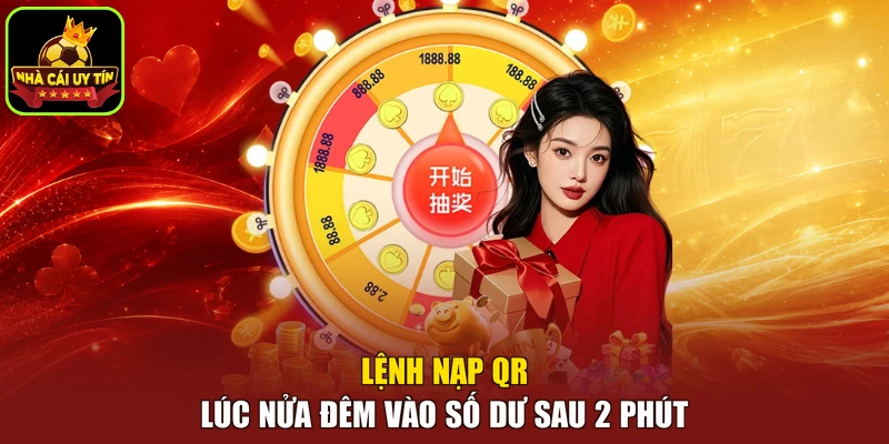 Lệnh nạp QR lúc nửa đêm vào số dư sau 2 phút