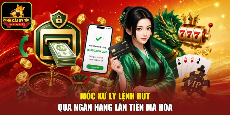 Mốc xử lý lệnh rút qua ngân hàng lẫn tiền mã hóa