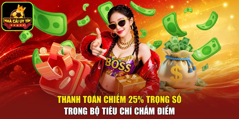 Thanh toán chiếm 25% trọng số trong bộ tiêu chí chấm điểm
